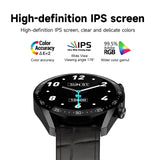 Smart Watch  G-tab GTS, IPS 1.28 Inches, Battery 220mAh, Black Strap Leather with 2 Extra Silicon Straps Orange-Black, IP67 waterproof, support calling.